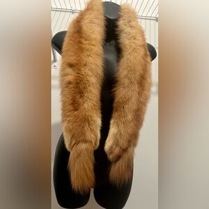 Vintage Golden Genuine Sable Fur Stole Scarf
